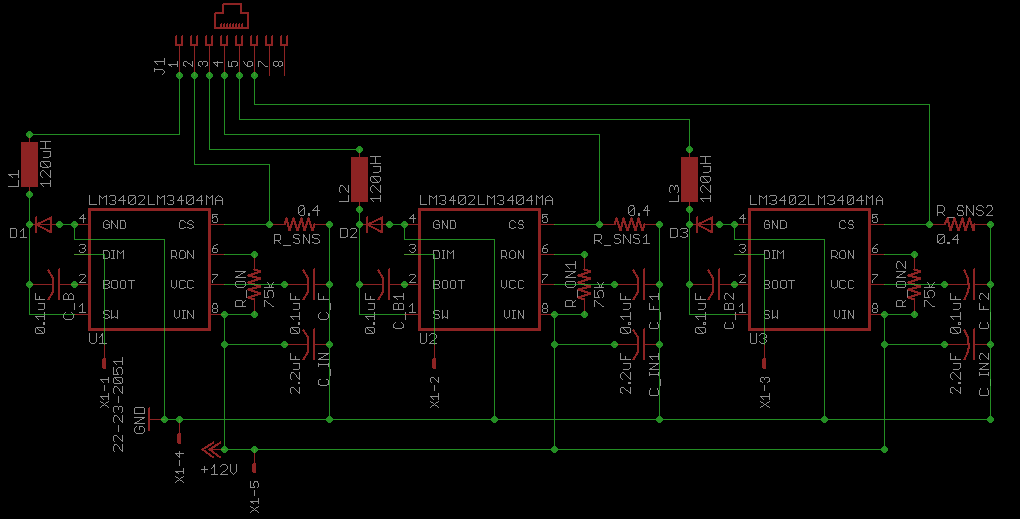 500mA 5-channel RGB LED Controller / Driver